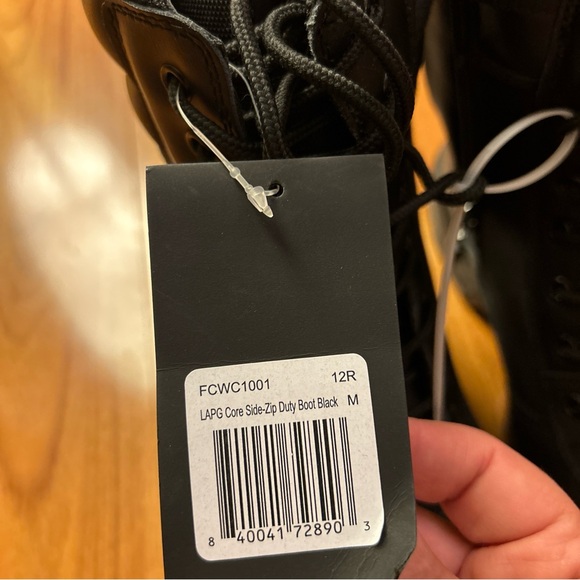 LAPG Men's Core 8" Side-Zip Tactical Work Boots, Lightweight and Durable Suede - Picture 10 of 10